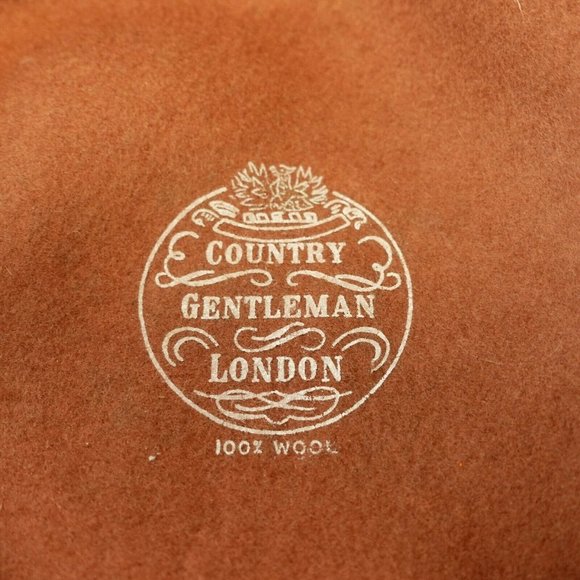 COUNTRY GENTLEMAN LONDON Men's Brown Orange 100% Wool Cuffley Beret XL Flat Cap‎ - Picture 2 of 8